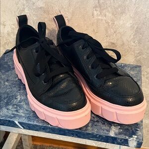 Sorel Black and Pink Women's Sneakers